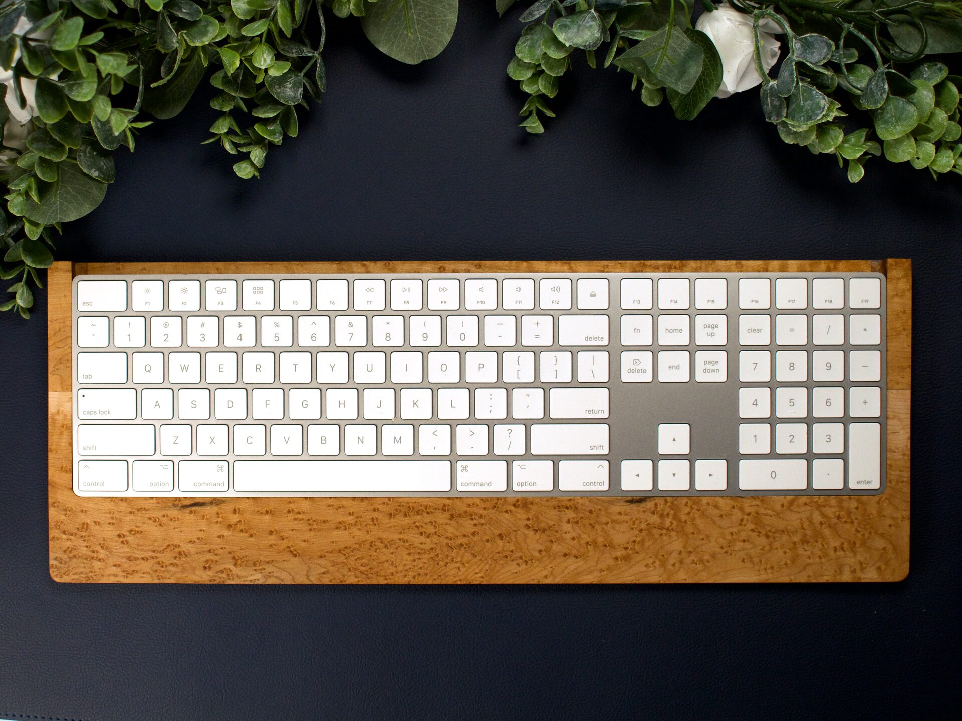 Curly maple Apple keyboard tray
